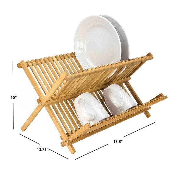 Foldable Sink/Dish Drainer - Bamboo