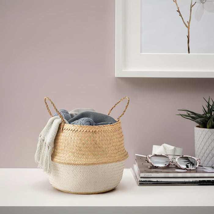 Sedge Natural/White Basket
