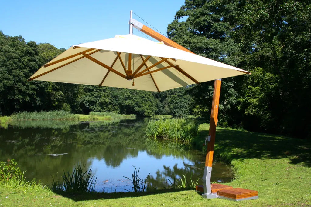10ft. Levante Square Side Wind Bamboo Umbrella