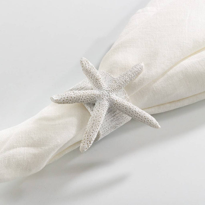 Starfish Napkin Ring - White