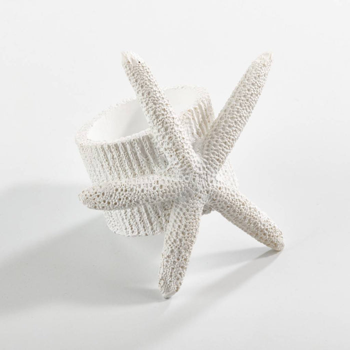 Starfish Napkin Ring - White