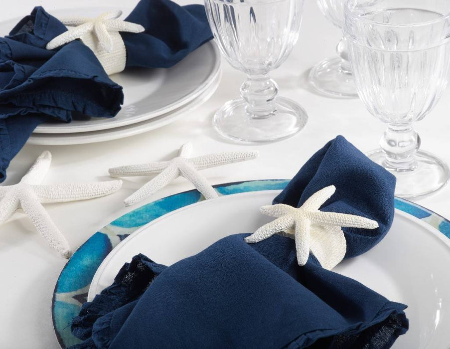 Starfish Napkin Ring - White