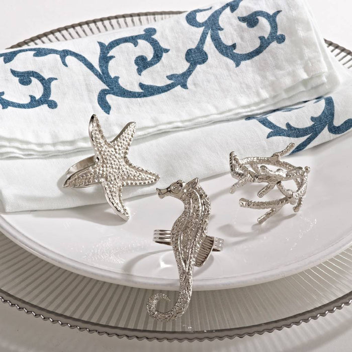 Starfish Napkin Ring - White