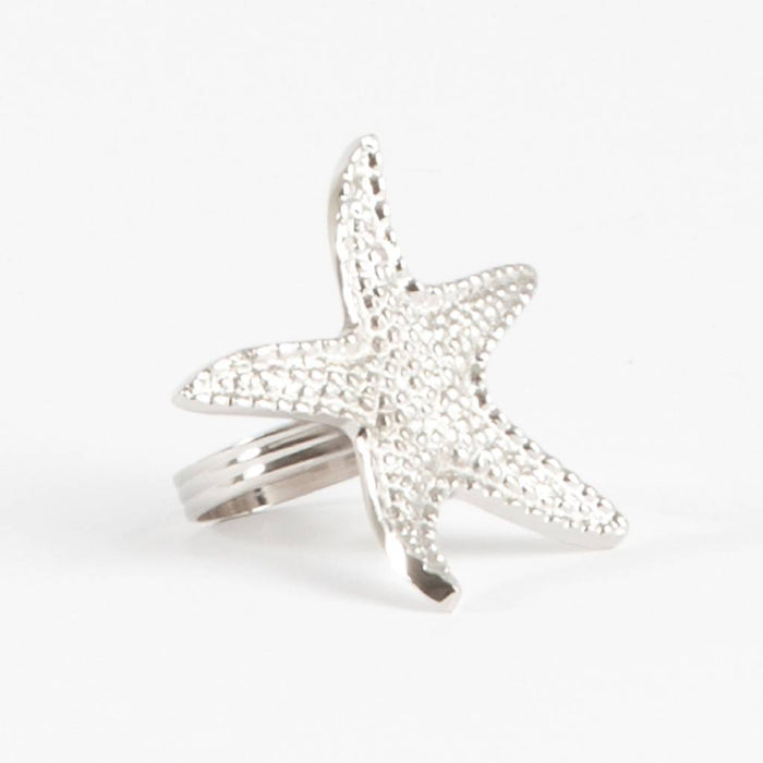 Starfish Napkin Ring - White