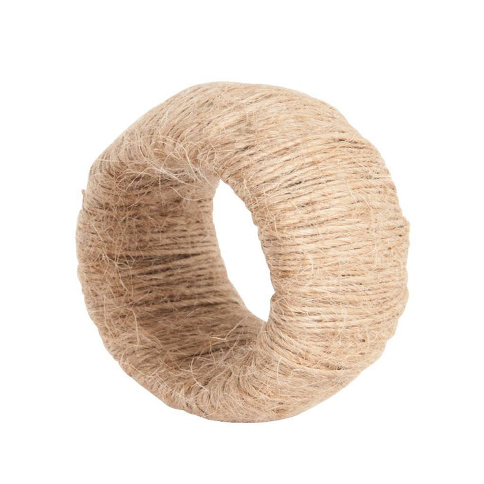 Jute Natural Napkin Ring - Set Of 4