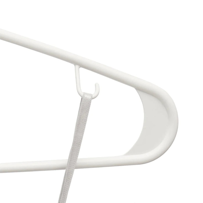 6-Piece Plastic Hangers - White