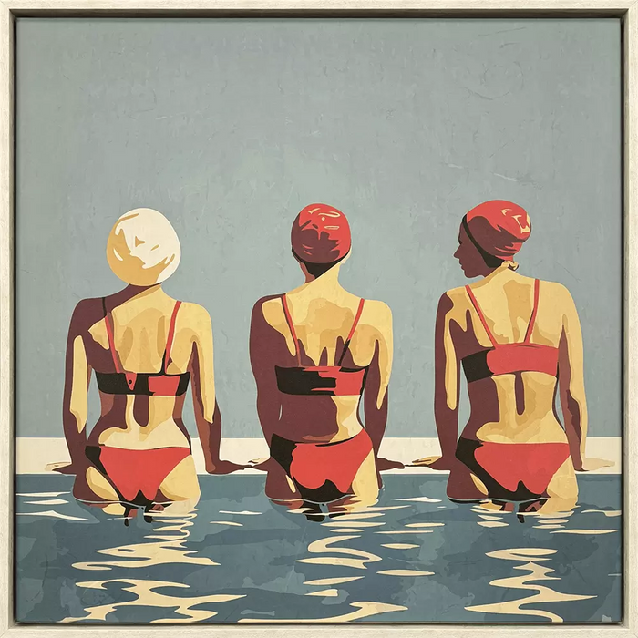 Red Sun Bathing Beauties Art
