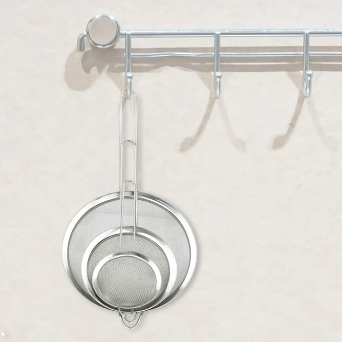 Home Basics 3-Piece Mesh Stainless Steel Strainer Set