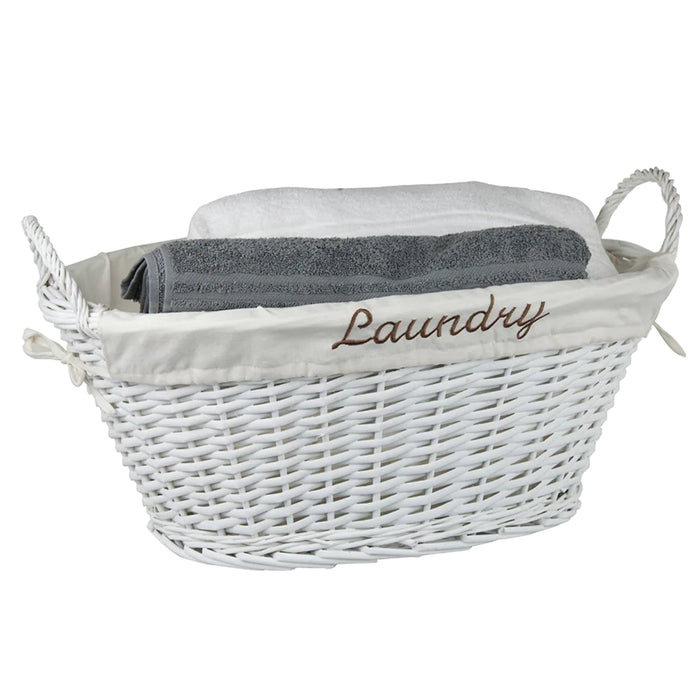 Laundry Wicker Basket With Removable Liner