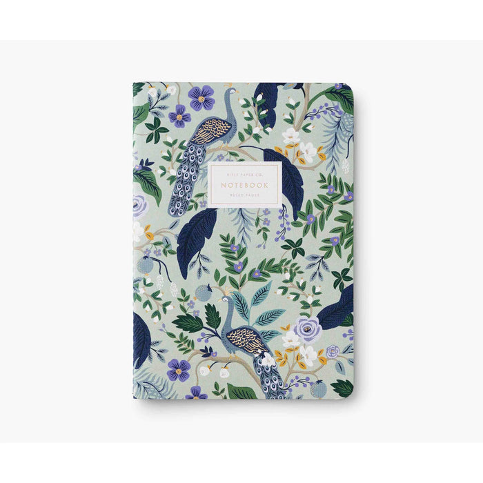 Set Of 3 Peacock Notebooks - Assorted