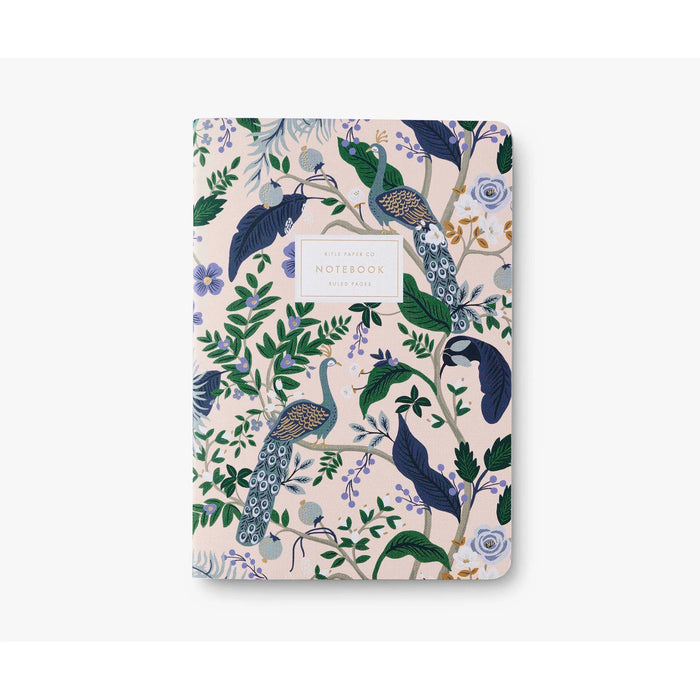 Set Of 3 Peacock Notebooks - Assorted