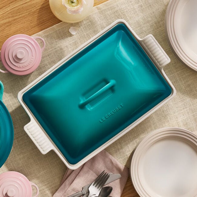 Covered Casserole Dish - Bleu Riviera
