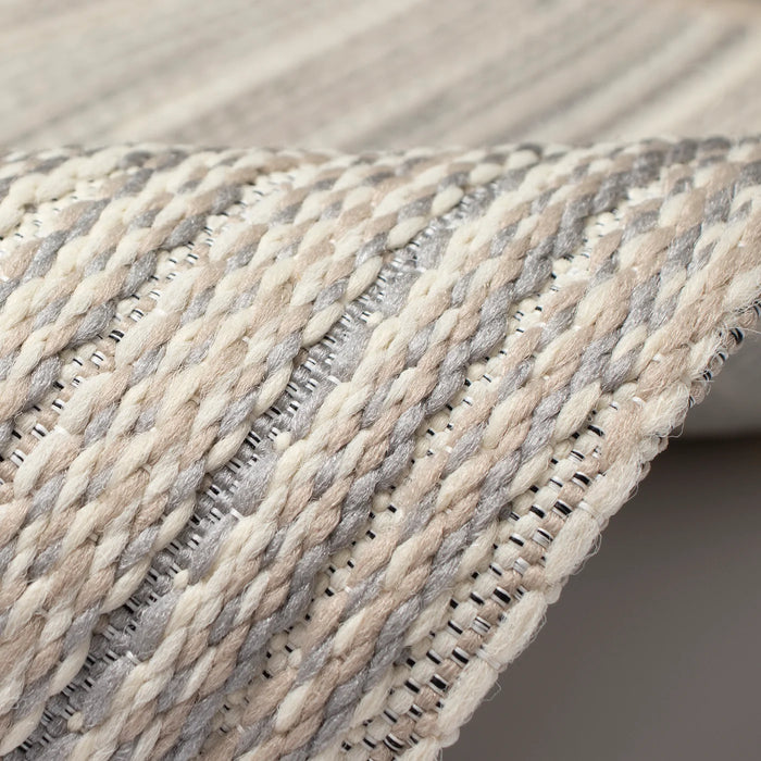 Miranda Stripe Silver & Brown Rug