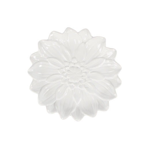 Dahlia White Plate - Large