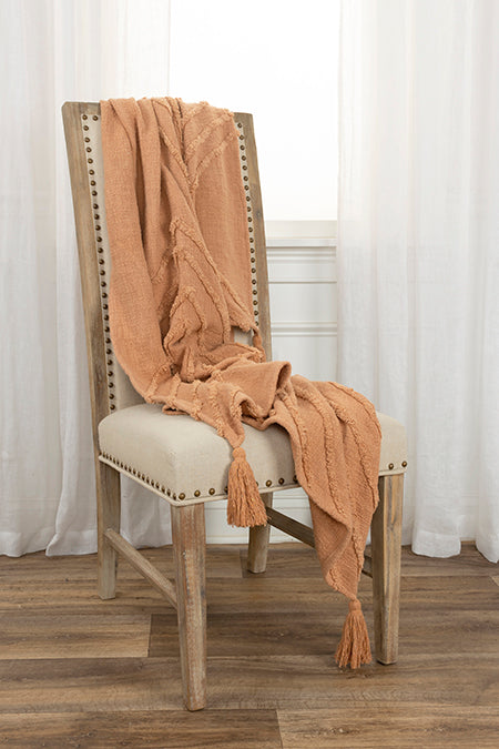 Terracotta Textured Throw