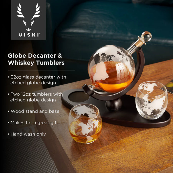 Globe Decanter & Tumblers Set