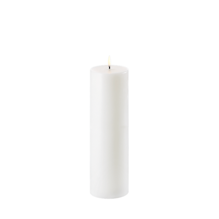 3x9.8" LED Pillar Candle - Nordic White