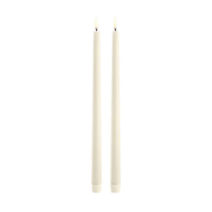 12.6"H LED Slim Taper 2 Pack Candles