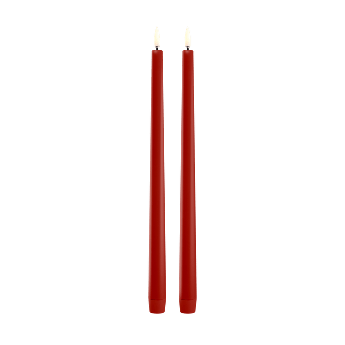 12.6"H LED Slim Taper 2 Pack Candles