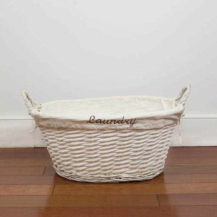 Laundry Wicker Basket With Removable Liner