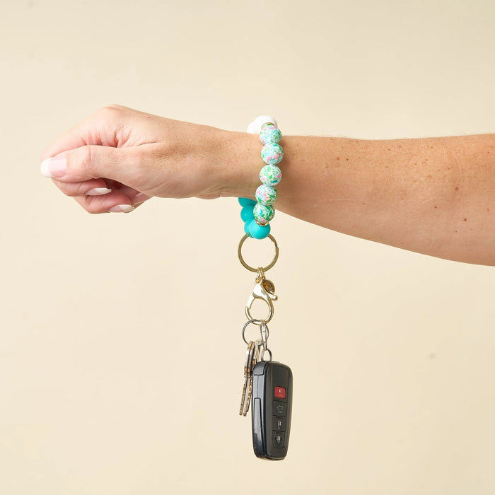 Printed Bead Hands-Free Keychain Wristlet