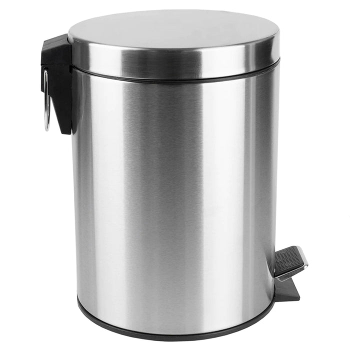 Home Basics 5-Liter Stainless Steel Matte Waste Bin