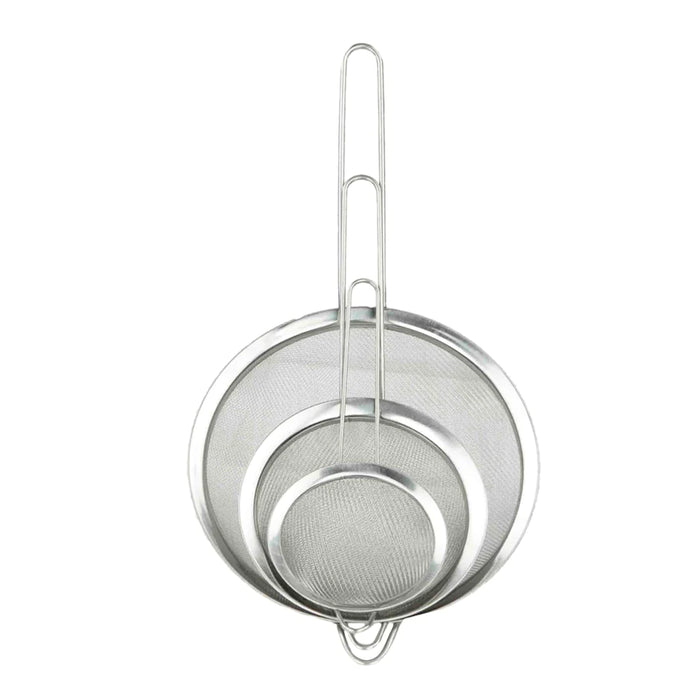 Home Basics 3-Piece Mesh Stainless Steel Strainer Set