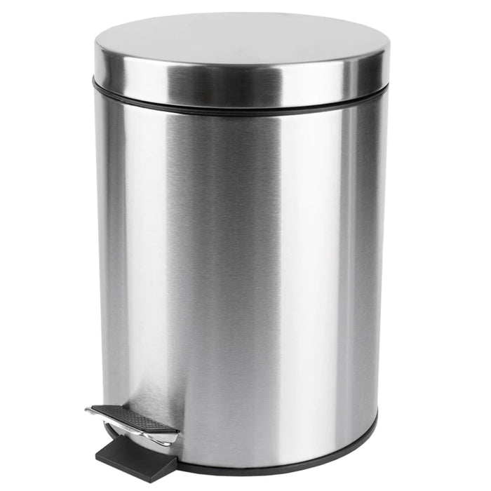 Home Basics 5-Liter Stainless Steel Matte Waste Bin