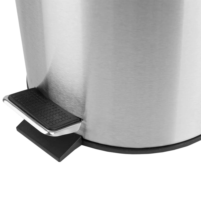 Home Basics 5-Liter Stainless Steel Matte Waste Bin
