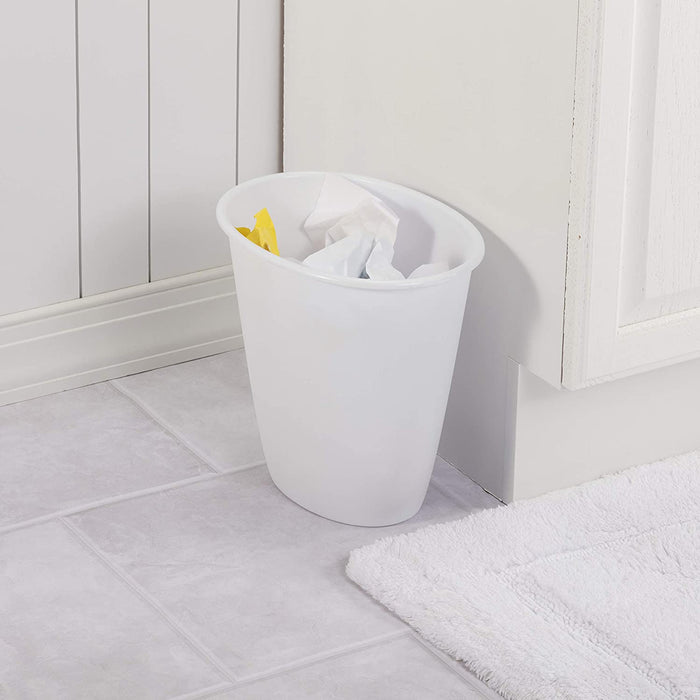 Sterilite Oval Vanity Wastebasket - White