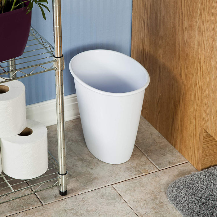 Sterilite Oval Vanity Wastebasket - White