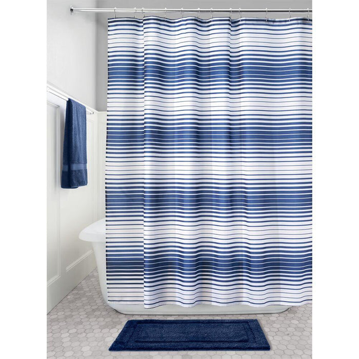 Enzo Shower Curtain - Navy / White