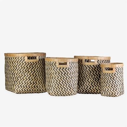 Woven Container - Blk/Brw. Sm.
