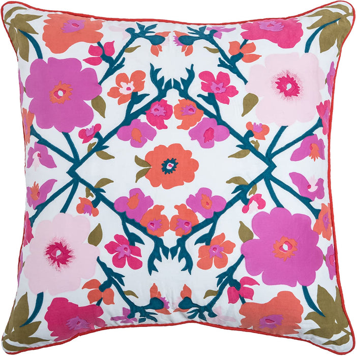 White & Pink Down Filled Pillow