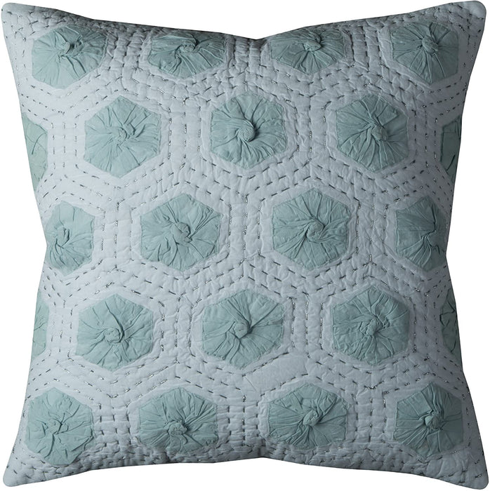 White & Blue Down Filled Pillow
