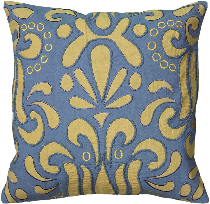 Blue & Yellow Down Filled Pillow