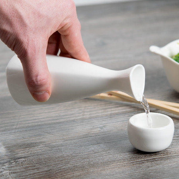 Syracuse China Slenda White Porcelain Sake Bottle