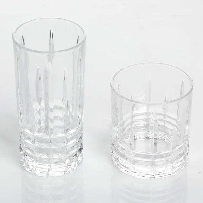 Gibson Home Jewelite Tumbler And Double Old Fashioned Glassware Set