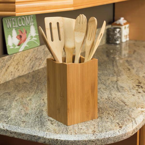 Bamboo Utensil Holder