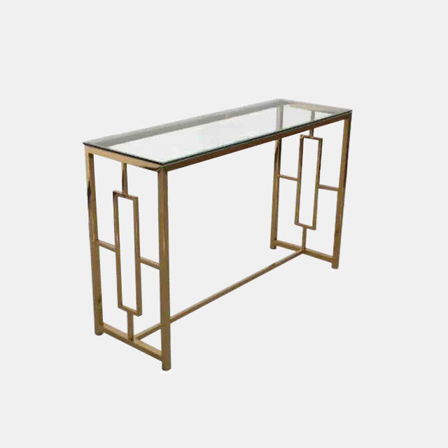 Gold / Metal Glass Console