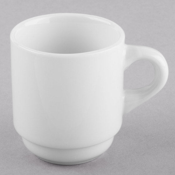 Bright White Tall Porcelain Espresso Cup