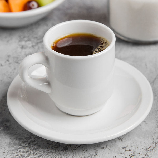 Bright White Tall Porcelain Espresso Cup