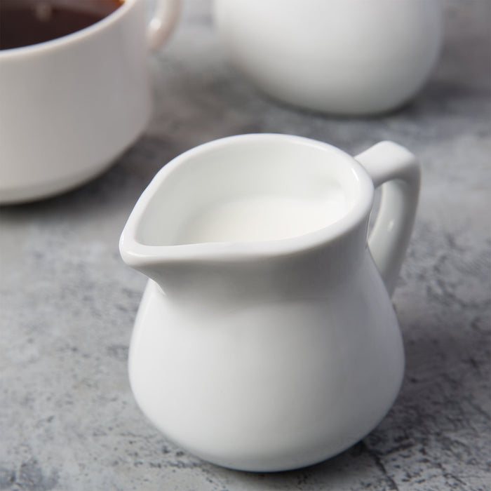 Acopa Bright White Porcelain Creamer