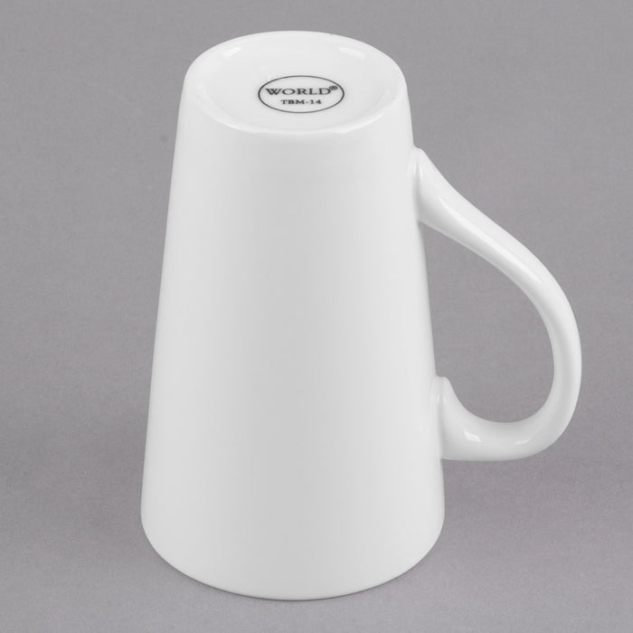 Ultra Bright White Porcelain Tall Bistro Mug