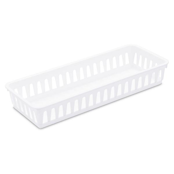 Sterilite Slim Storage Tray - White