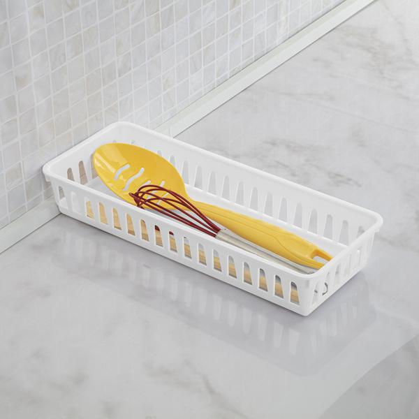 Sterilite Slim Storage Tray - White