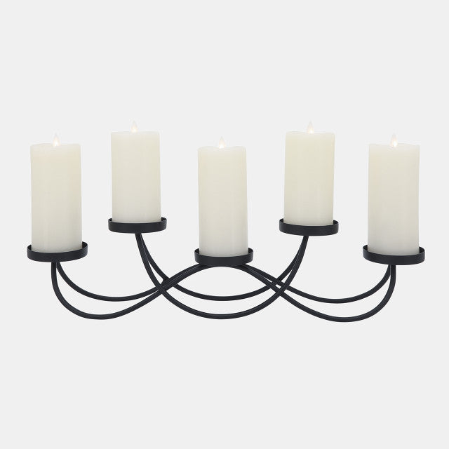 Black Metal 5-Pillar Holders