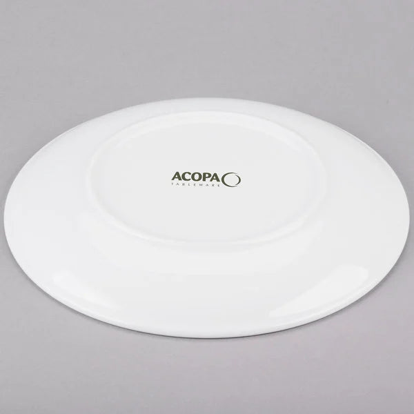 Acopa 11.25" Round Bright White Coupe Stoneware Plate