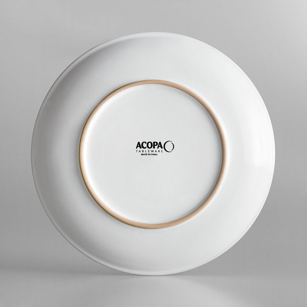 Acopa Round Bright White Coupe Stoneware Plate