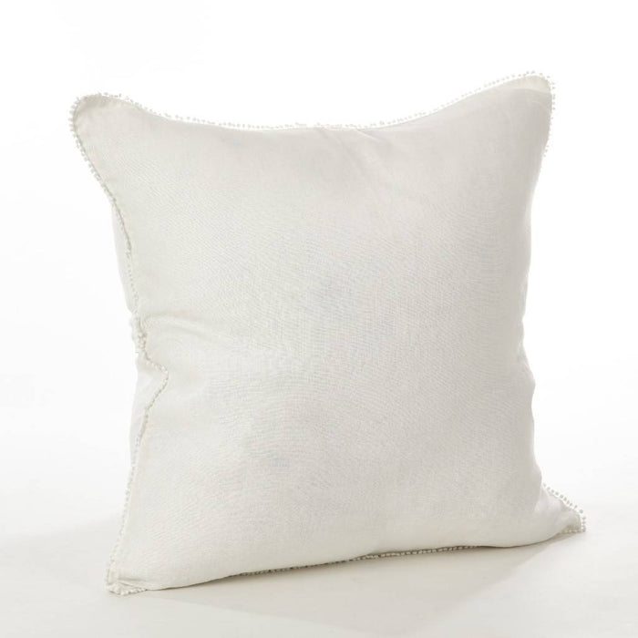 Pompom Design Pillow - Down Filled